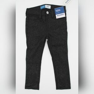 Girls Old Navy Glitter Rockstar Skinny Jeans – Black, Size 3T (NWT)